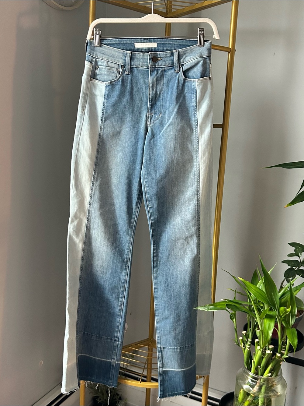 Fidelity Denim Katie Light and Medium Wash Two-Tone High Rise trouser Jeans 26 - Picture 8 of 8